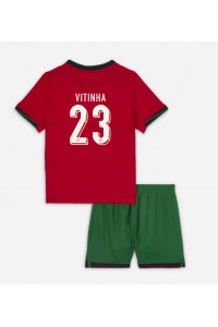 Portugal Vitinha #23 Babytruitje Thuis tenue Kind EK 2024 Korte Mouw (+ Korte broeken)